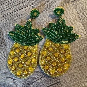 Beaded Pineapple Earrings